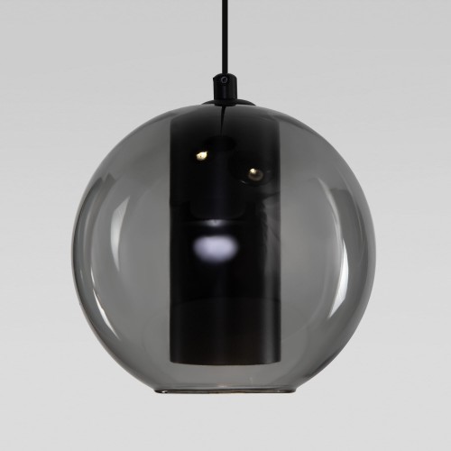 Подвесной светодиодный светильник со стеклянными плафонами 50258/3 LED дымчатый/бирюзовый Eurosvet