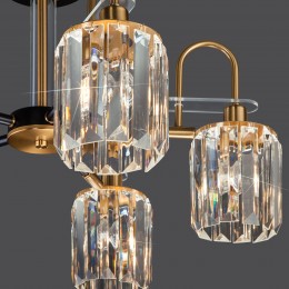 Потолочная люстра с хрусталем 70090/5 черный Eurosvet