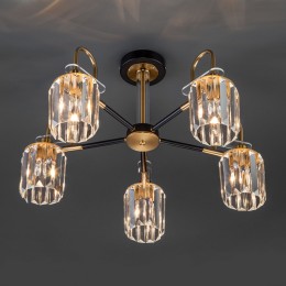 Потолочная люстра с хрусталем 70090/5 черный Eurosvet