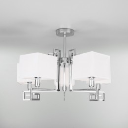 Потолочная люстра с тканевыми абажурами 60115/5 хром Eurosvet