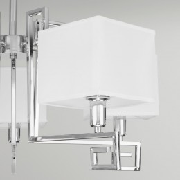 Потолочная люстра с тканевыми абажурами 60115/5 хром Eurosvet