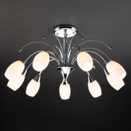 Потолочная люстра со стеклянными плафонами 22080/9 хром Eurosvet