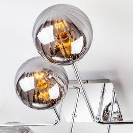 Потолочная люстра со стеклянными плафонами 30140/8 хром Eurosvet