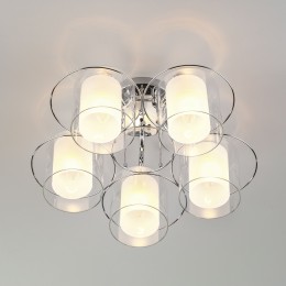 Потолочная люстра со стеклянными плафонами 30160/5 хром Eurosvet