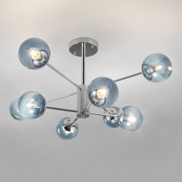 Потолочная люстра со стеклянными плафонами 30166/8 хром Eurosvet
