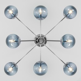 Потолочная люстра со стеклянными плафонами 30166/8 хром Eurosvet