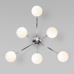 Потолочная люстра со стеклянными плафонами 30177/6 хром Eurosvet