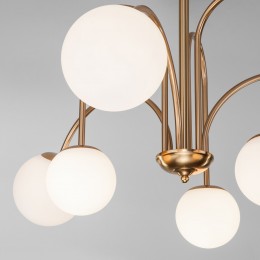 Потолочная люстра со стеклянными плафонами 30177/6 латунь Eurosvet