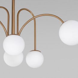 Потолочная люстра со стеклянными плафонами 30177/6 латунь Eurosvet