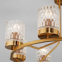 Потолочная люстра со стеклянными плафонами 60127/8 латунь Eurosvet