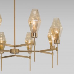 Потолочная люстра со стеклянными плафонами 60143/8 латунь Eurosvet