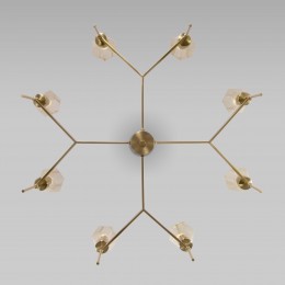 Потолочная люстра со стеклянными плафонами 60143/8 латунь Eurosvet