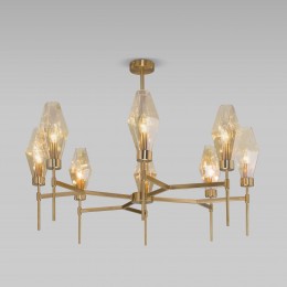 Потолочная люстра со стеклянными плафонами 60143/8 латунь Eurosvet