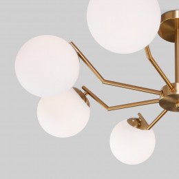 Потолочная люстра со стеклянными плафонами 70154/8 латунь Eurosvet