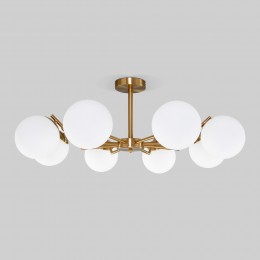 Потолочная люстра со стеклянными плафонами 70154/8 латунь Eurosvet