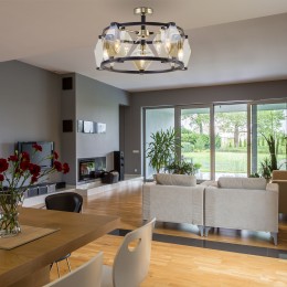 Потолочная люстра в стиле лофт 60116/5 черный Eurosvet