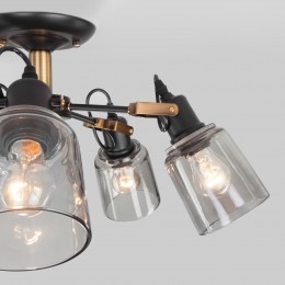 Потолочная люстра в стиле лофт 70111/5 черный Eurosvet