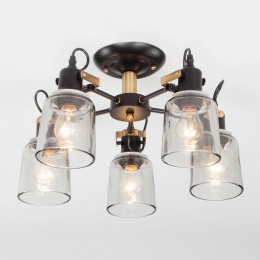 Потолочная люстра в стиле лофт 70111/5 черный Eurosvet