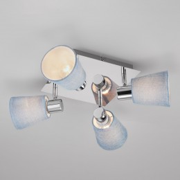 Потолочный светильник с абажурами 20080/4 хром/голубой Eurosvet