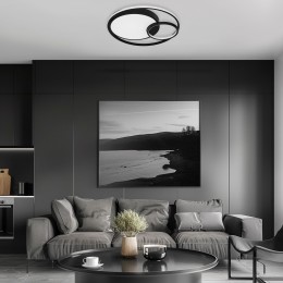 Потолочный светодиодный светильник с регулировкой яркости и цветовой температуры 90254/1 черный Eurosvet