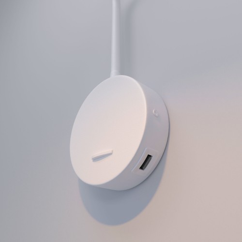 Светильник настенный светодиодный Stem белый 3000К с USB-портом и выключателем 40120/LED белый Elektrostandard