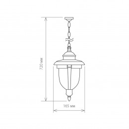 Atlas H черное золото уличный подвесной светильник IP44 GLYF-2010H Elektrostandard