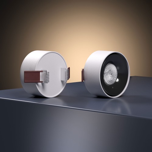 Светильник встраиваемый светодиодный Glam 10W 4000K белый/черный 25095/LED Elektrostandard