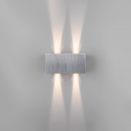 Уличный настенный светодиодный светильник WINNER DOUBLE LED IP54 35137/W алюминий Elektrostandard