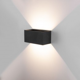 Уличный настенный светодиодный светильник WINNER DOUBLE LED IP54 35137/W черный Elektrostandard