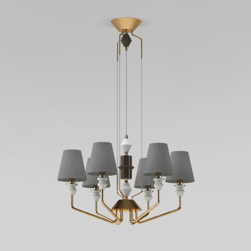 Умная люстра с декором из керамики 101012/6 Eurosvet