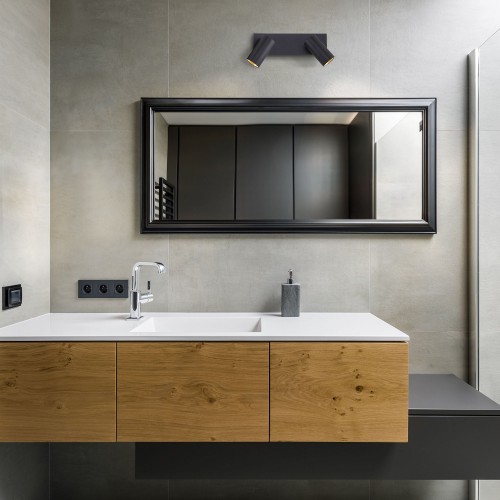 Светодиодный настенный светильник с поворотными плафонами 20066/2 LED черный/золото Eurosvet