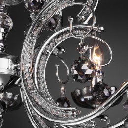 Подвесная люстра с хрусталем 10107/8 хром Eurosvet