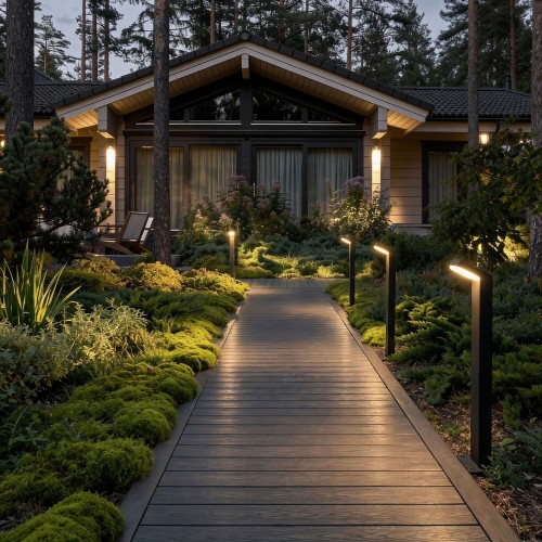 Ландшафтный уличный светильник Sensor 3000K Чёрный IP54 1542 TECHNO LED черный Elektrostandard