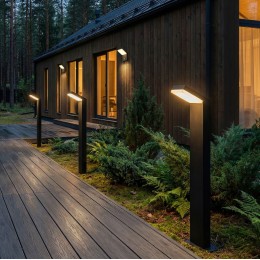 Ландшафтный уличный светильник Sensor 3000K Чёрный IP54 1542 TECHNO LED черный Elektrostandard