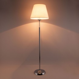 Напольный светильник с тканевым абажуром 01008/1 хром Eurosvet