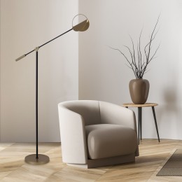 Напольный светильник в стиле лофт 01143/1 черный/золото Eurosvet