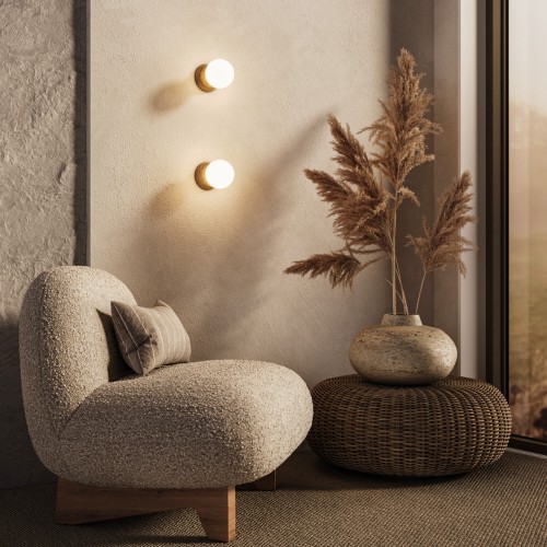 Настенный светильник из травертина 303051 травертин Eurosvet