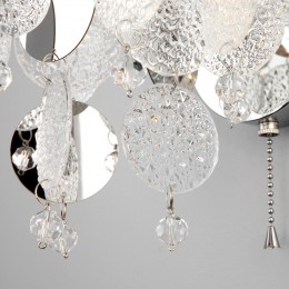 Настенный светильник с фактурным стеклом 334/1 хром Bogate's