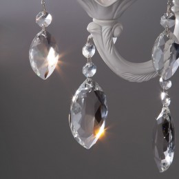 Настенный светильник с хрусталем 10108/1 белый Eurosvet