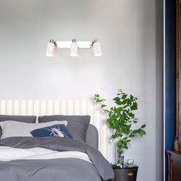 Настенный светильник с металлическими плафонами 20090/3 белый / хром Eurosvet