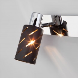 Настенный светильник с металлическими плафонами 20090/3 черный / хром Eurosvet