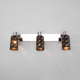 Настенный светильник с металлическими плафонами 20090/3 черный / хром Eurosvet