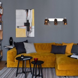 Настенный светильник с металлическими плафонами 20090/3 черный / хром Eurosvet