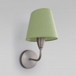 НАСТЕННЫЙ СВЕТИЛЬНИК С ТКАНЕВЫМ АБАЖУРОМ 60153/1 никель Eurosvet