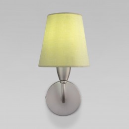 НАСТЕННЫЙ СВЕТИЛЬНИК С ТКАНЕВЫМ АБАЖУРОМ 60153/1 никель Eurosvet