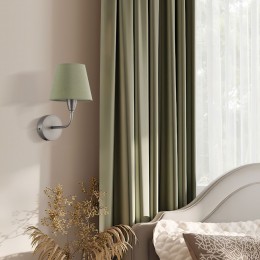 НАСТЕННЫЙ СВЕТИЛЬНИК С ТКАНЕВЫМ АБАЖУРОМ 60153/1 никель Eurosvet