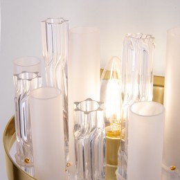 Настенный светильник со стеклянным плафоном 368/2 латунь Bogate's