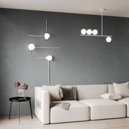 НАСТЕННЫЙ СВЕТИЛЬНИК СО СТЕКЛЯННЫМ ПЛАФОНОМ 40034/1 белый Eurosvet