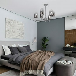 НАСТЕННЫЙ СВЕТИЛЬНИК СО СТЕКЛЯННЫМ ПЛАФОНОМ 60156/1 хром Eurosvet