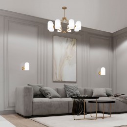 Настенный светильник со стеклянным плафоном 60157/1 латунь Eurosvet